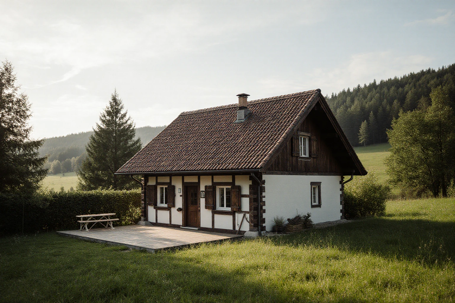 Kleines österreichisches Wochenendhaus mit Garten